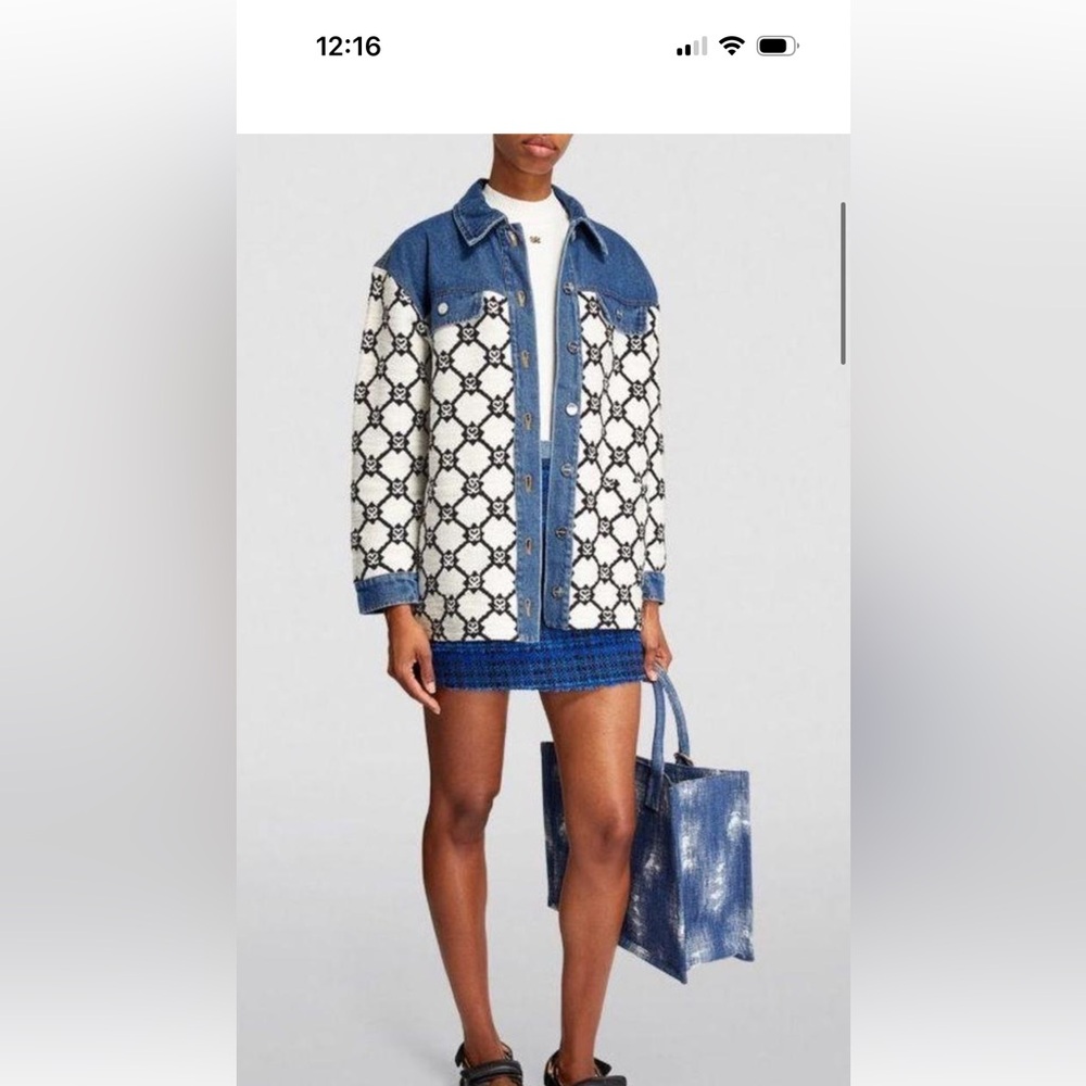 Sandro Messine Mixed Media Cardigan